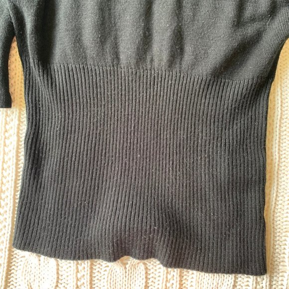 A Byer Black Sweater with Button Accents - Picture 3 of 4